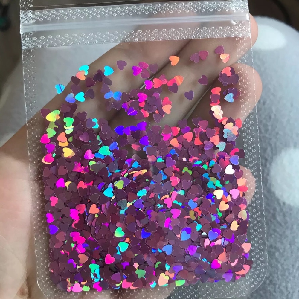 Nail heart flakes